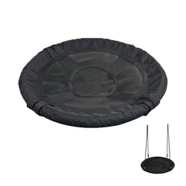 40-Inch Oxford Fabric Dish Tree Cover Circle Swing Replacement Fabric Cover Flying Saucer Swing Replacement Parts (Black)