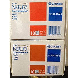 Convatec 401574 Sur-fit Natura Stomahesive Cut-to-fit Wafer Without Tape Collar 4" L X 4" W Size Square Shape 10/bx.