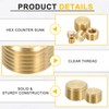sourcing map 6Pcs Brass Pipe Plug Fitting, 1/8" NPT Male