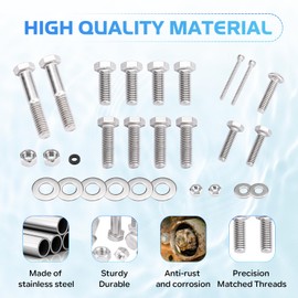 Pool Pump Bolt Kit and O-Ring Rebuild Repair Kit, Complete Hardware Assembly, fit for All Pentair WhisperFlo/IntelliFlo Pool Pumps Seal/Bolt Parts, (Pumps Manufactured 2/1/2008 and Later)