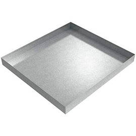 27" x 25" x 2.5" Compact Washing Machine Drip Pan (Galvanized Steel) | Water Damage Prevention | No Leak | Made In The USA | Welded Water Tight | Killarney Metals