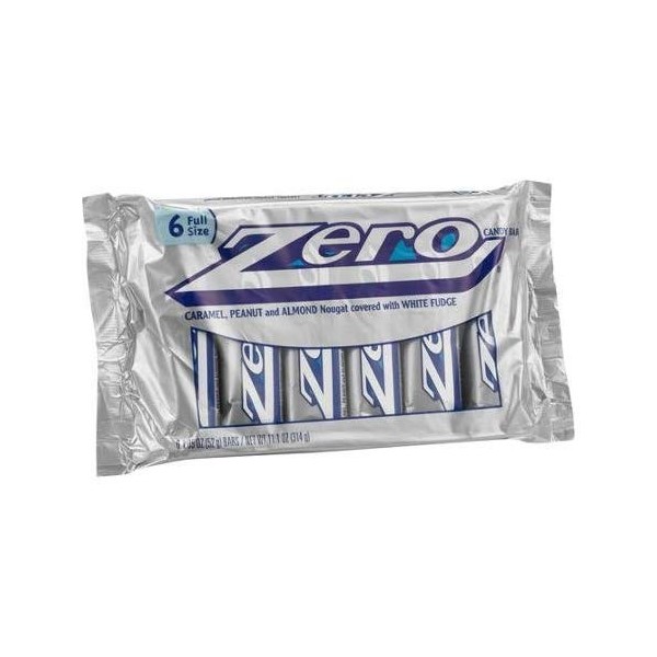 Zero Candy Bars, 1.85 oz, 6 count