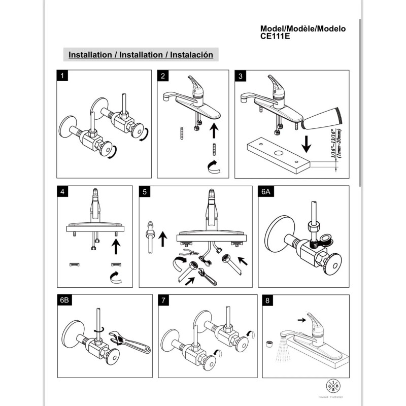 MAINLINE Centurion Single Handle Kitchen Faucet 1.5GPM #CE111E-CP BRAND NEW