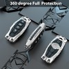 Aoocar Mech Style Heavy Metal Key fob Cover, Compatible with