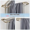Mayrhyme Double Curtain Rods, Wrap Around Curtain Rod for Windows,