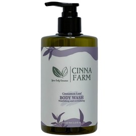 CinnaFarm Bodywash, from Cinnamon leaves extraction, nourishing and revitalizing, natural ingredients, vitamin B5, no artificial flavors, fulfates and silicones free, 11.8 Fl Oz Bottle