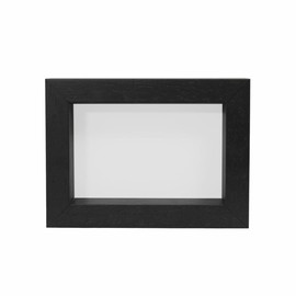 King Box Frame, L, Black, Front Plate Acrylic (UV Protection), Hanging Hardware Included, 3D Frame 828200