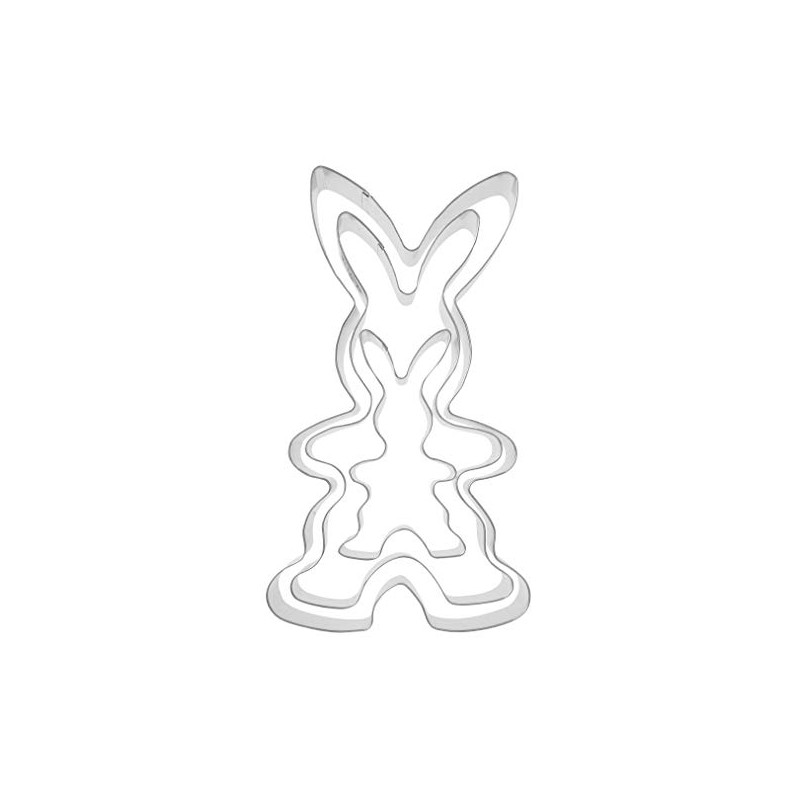 Dr. Oetker 1876 Cookie Cutter Rabbit Family 3-Piece Tin Plate