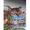 Cat Cross Stitch Kit "The Stitchers's Assistant" with Threads, Fabric,