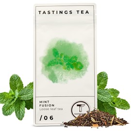 Tastings Tea Mint Fusion - 4.5 oz Loose Leaf | Energising Boost | Small-Batch Freshness