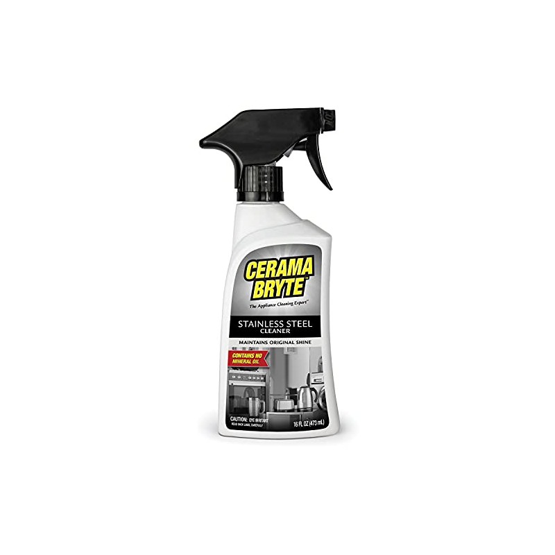 Cerama Bryte Stainless Steel Polish Spray, Streak-Free Shine, Clean and