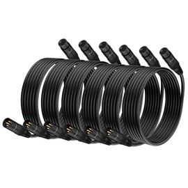 Pagaloce XLR Cable 6-Pack 3FT, 3-Pin Male to Female Microphone Cable, Gold-Plated Pins, for Studio Recording, Live Stage, Home Theater, Podcast