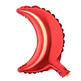 Metal Balloons Moon, ballon 10 inch Helium Wedding aluminum Foil Balloons Inflatable Birthday Party baby shower Decoration (2 pcs Moon Red)