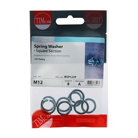Timco - Spring Washers - Zinc (Size M12-8 Pieces)