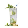 8 Pcs Glass Straws With Bows Charms, Cute Fun Reusable