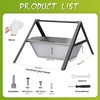PKNYBZH 2 Pack Heavy-Duty Livestock Feeder Trough, Stainless Steel Goat
