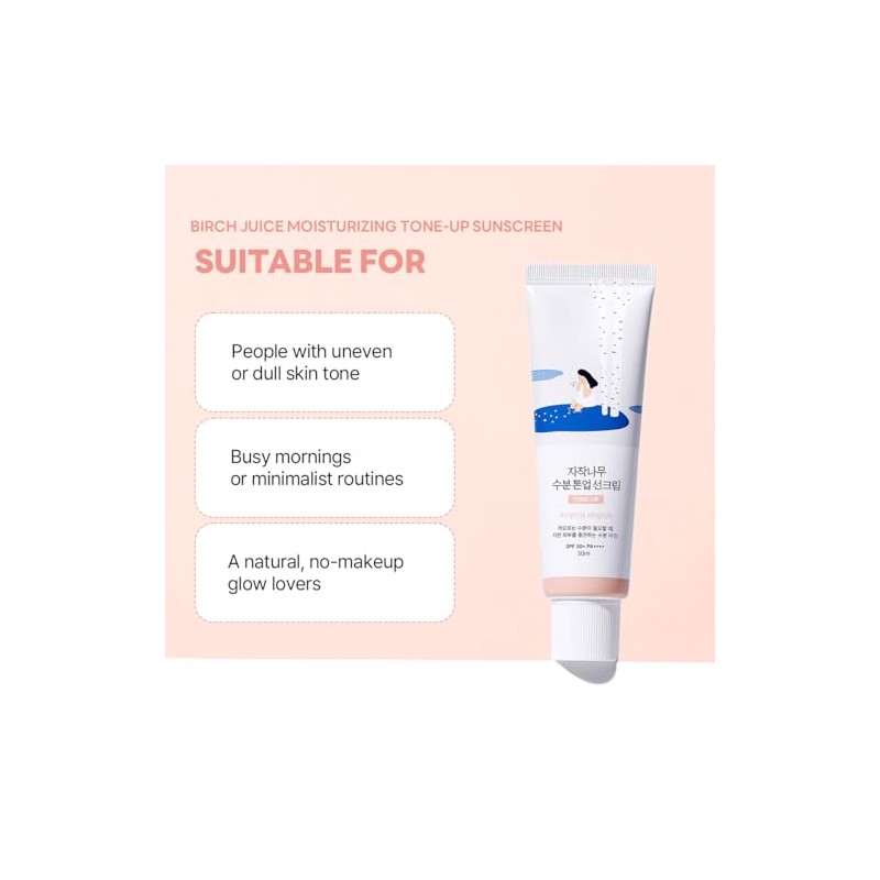 Round Lab Birch juice Moisturizing Tone-Up Sunscreen 50ml Protector solar