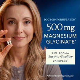 Nobi Nutrition Glicinato de magnesio 500 mg | Quelado para una alta absorción | Relajación muscular, huesos, corazón, nervios, sueño y apoyo para muje