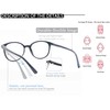 HAPJOYS Round Reading Glasses for Women +1.25 Ladies Blue Light