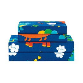 Sapphire Home - Juego de edredón tamaño individual y completo con estampado divertido, 6 y 8 piezas, para niños, niñas, adolescentes, Dinosaurios, Individual