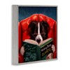 Stupell Industries Herding Sheep Dog Reading for Dummies Funny Painting,