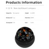 KanPas Dashboard Compass Ball with Double Dials for Cars Boats