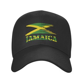 Jamaica Jamaican Flag Baseball Cap for Men Women Adjustable Classic Dad Hat Trucker Cap for Running Outdoor Activities Snapback Hat