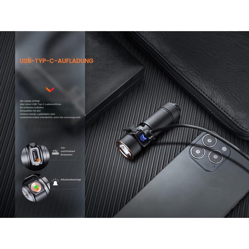 fenix , High Power E18R v2.0 USB C Mini EDC