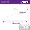 Premium Clear Invisible Acrylic Hangers,Crystal Plastic Hangers with Bling Gold