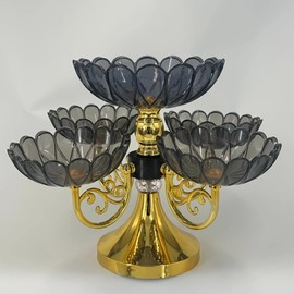 Dousiany Rotating fruit platter (Gray gold)10B