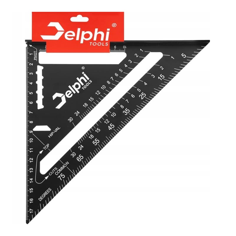DELPHI Carpenter's Square 180 mm Professional 90° Angle Thickened Triangle