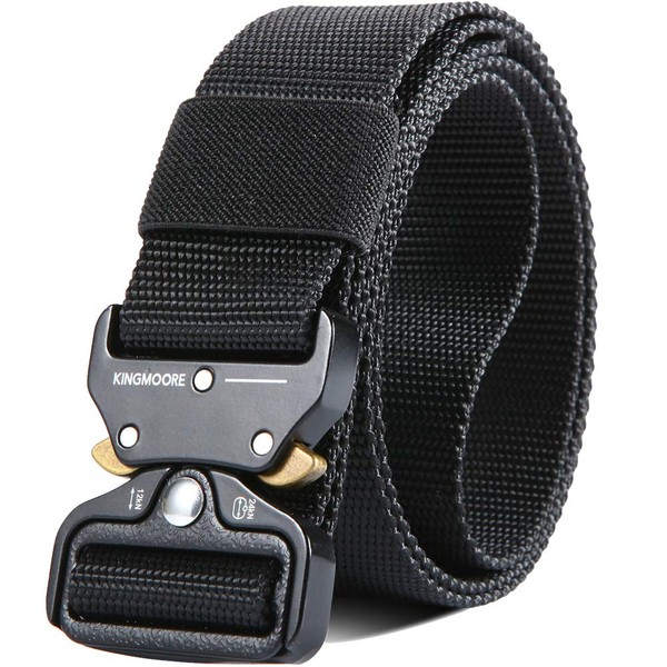KingMoore Men's Tactical Belt Heavy Duty Webbing Belt Adjustable Military Style Nylon Belts