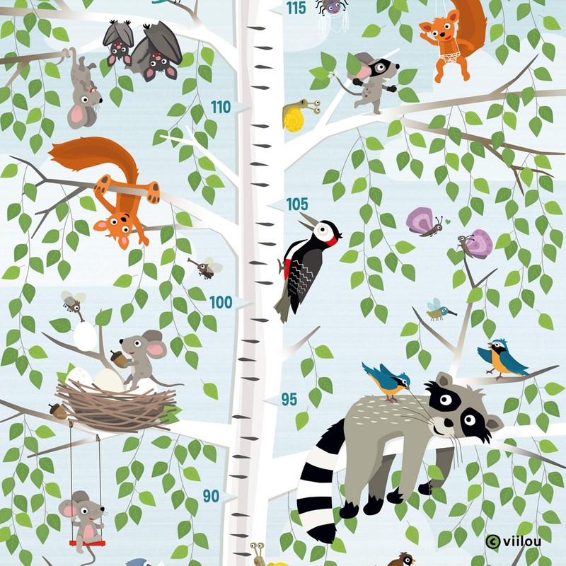viilou Height Chart Poster Nursery Measuring Bars Baby Room Posters