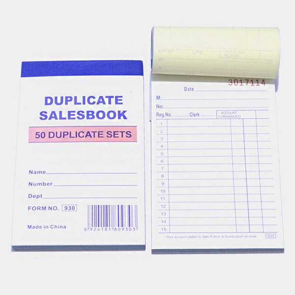 10 Pack Small Sales Book Order Receipt Invoice Carbonless Copy