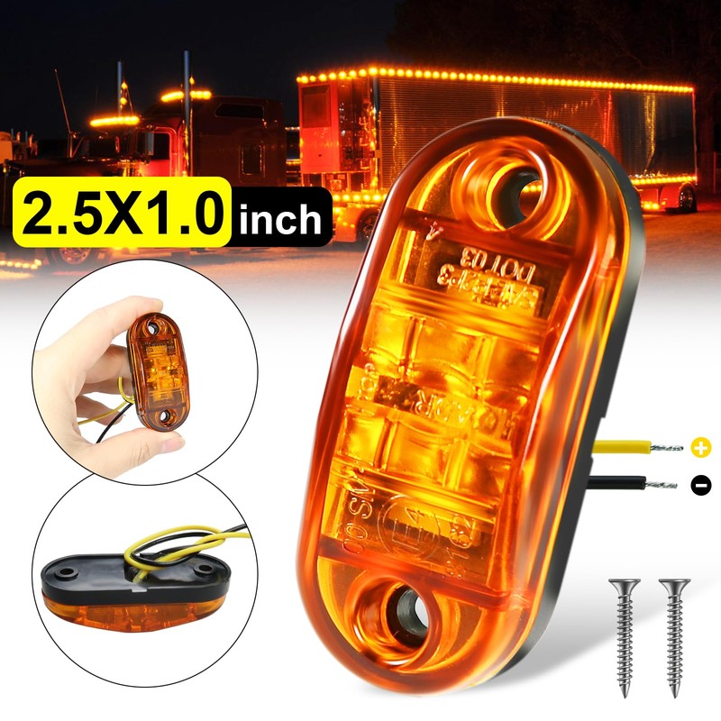 PSDRIQQ LED Trailer Lights Kit Front Rear Side Marker Clearance