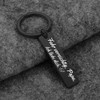 Premium Key Ring with Engraving "Fahr vorsichtig Mama" (German Language)