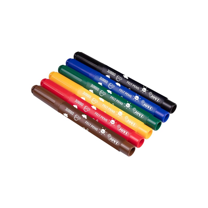 Jovi dicke Filzstifte, Strichbreite: 5,8 mm, auswaschbar, eindrücksichere Spitze, Set