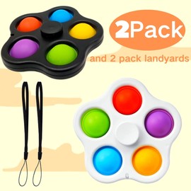 Steemjoey 2 Pack Pop Fidget Toy, Mini Bubble Fidget Popper Stress Toys, Push Poppers Bubble Pop Hand Finger Toy Set, Party Favor Sensory Fidget Pack Bulk Kit Box Kids Adults