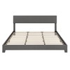 SHA CERLIN Dark Grey King Platform Upholstered Bed Frame with