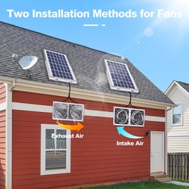 SOLPERK Solar Fan for Greenhouse, 10W Solar Powered Fan for Chicken Coop, Waterproof Solar Exhaust Fan for Shed with 11.8ft/3.6m Cable