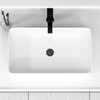 Rectangular Vessel Sink - Fulorni 24"x14" Bathroom Vessel Sink Large
