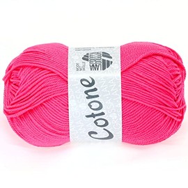 LANA GROSSA Cotone Cotton Basic Yarn Hand Knitting Yarn Made of 100% Cotton 50 g Wool for Knitting and Crocheting 125 m Yarn