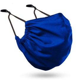 MASHELE Oversized Face and Beard Cotton Reusable Covering for Bearded Men (Blue, XX-Large)