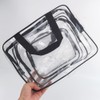 Toiletry Bag Transparent, 3 Pieces PVC Transparent Cosmetic Bag Makeup