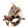 Coolwife Men's Masquerade Mask Vintage Venetian Checkered Musical Party Mardi
