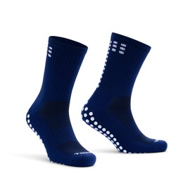 Tiscal Sports Football Grip Socks for Kids & Adults | 3 Sizes UK 1-4, UK 5-8 & UK 9-13 | Multiple Colours White, Black, Blue, Red & Navy | Anti Slip Anti Blister Grip Socks | Perfect For Rugby Yoga