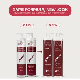 Ravenna Cirugia Capillar Kit - Shampoo + Hair Surgery System (1 Kg/35.2 fl oz) Formaldehyde-Free + Hair Mask for Damaged Hair (1,5 Kg/52.9 fl oz) - Straightening & Moisture for All Hair Types (3 Pack)