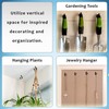 SYNRA Wall Hooks, Transparent Adhesive Hangers, Rotatable Stainless Steel Hooks,