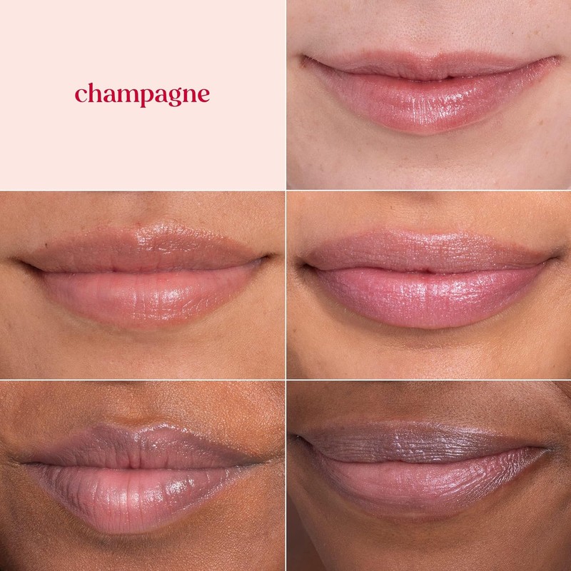 Burt's Bees Lip Shimmer, Champagne (Pack of 4)