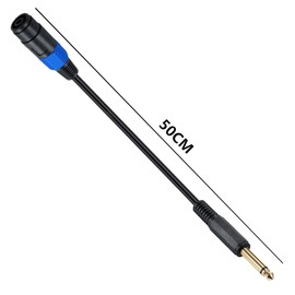 HTGuoji Speakon to 6.35mm Mono Speaker Cable, 6.35mm TS Male to Speakon Female Speaker Cable, Female Speakon Jack to 6.35mm TS Plug for DJ/PA Speaker Cable 50cm (6.35mm)